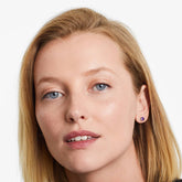 Amethyst Round Pure Silver Studs